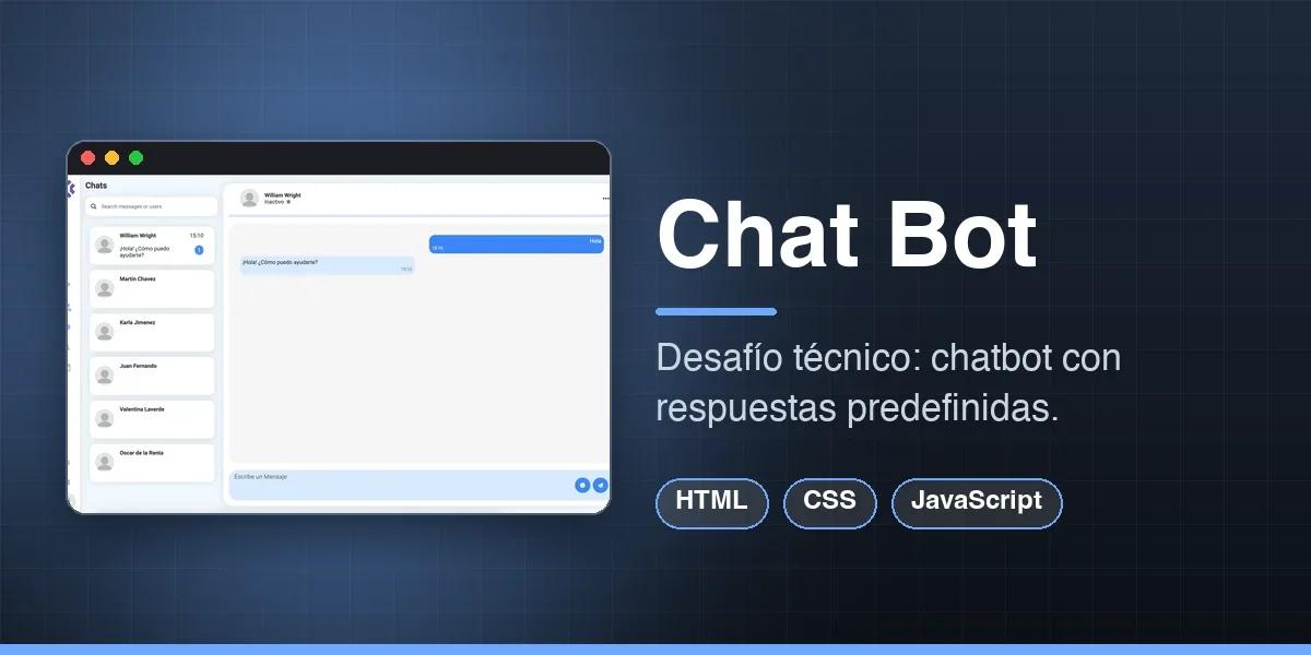 Desafió técnico por Intellion para chatbot con respuestas predefinidas