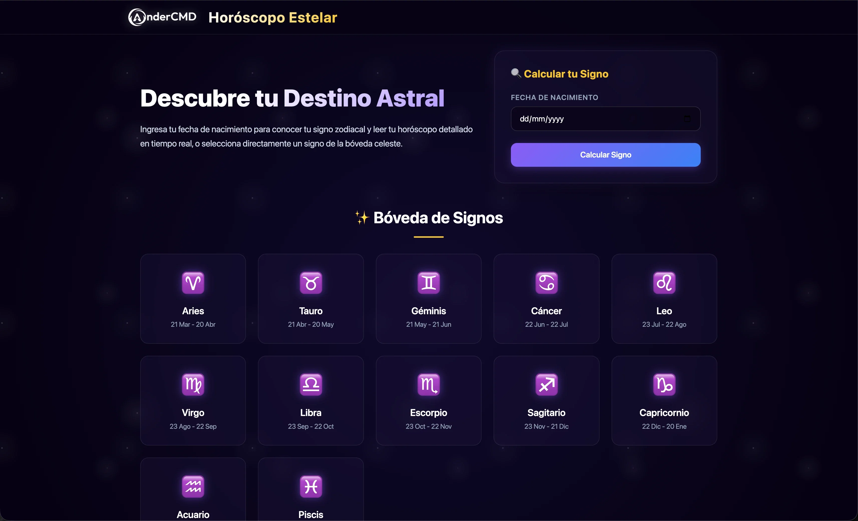 Conoce tu signo del zodiaco dependiendo de tu fecha de nacimiento.