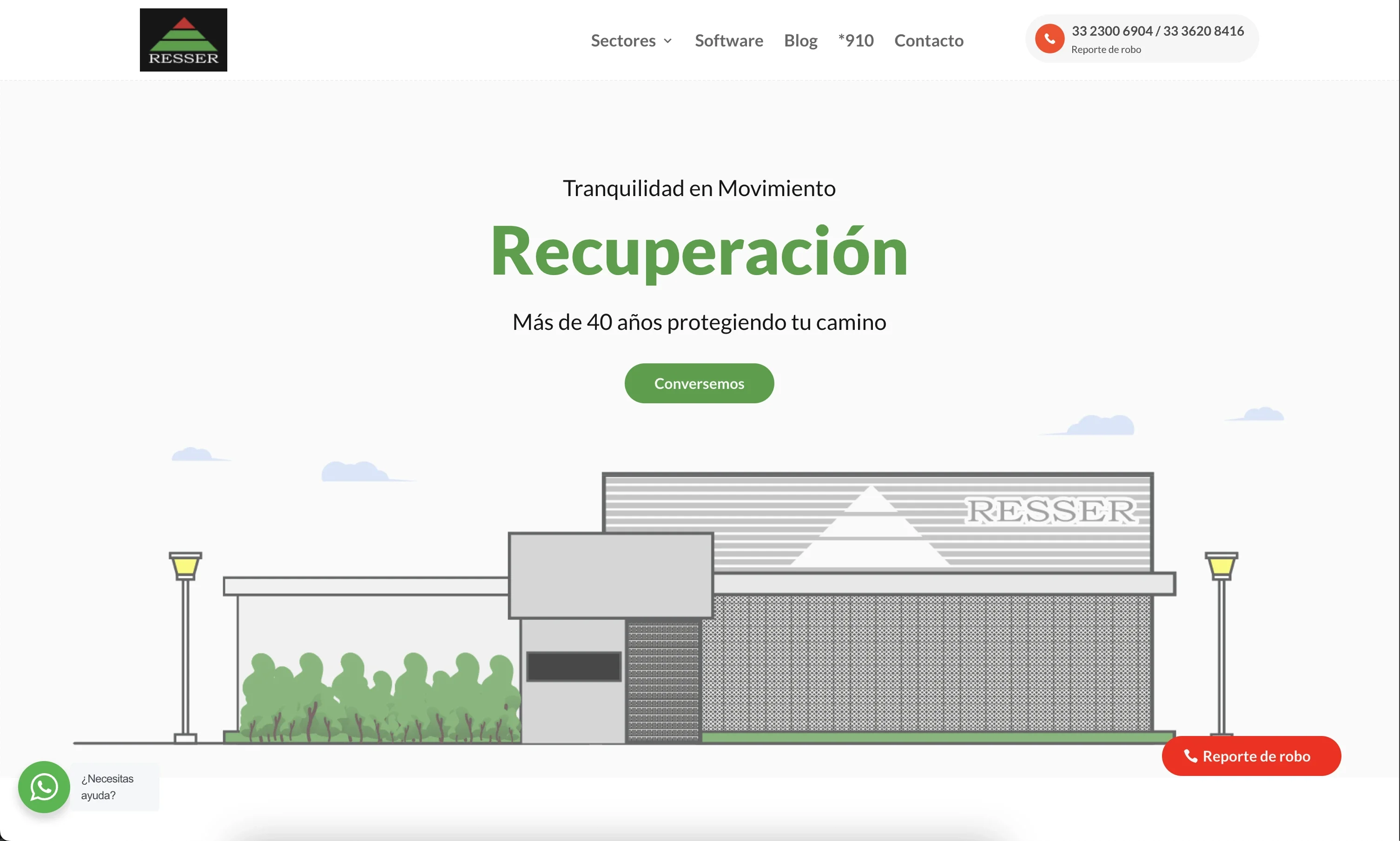 Plataforma de Resser Tecnologías SA de CV (SaaS & ERP) para la gestión administrativa y monitoreo externo.