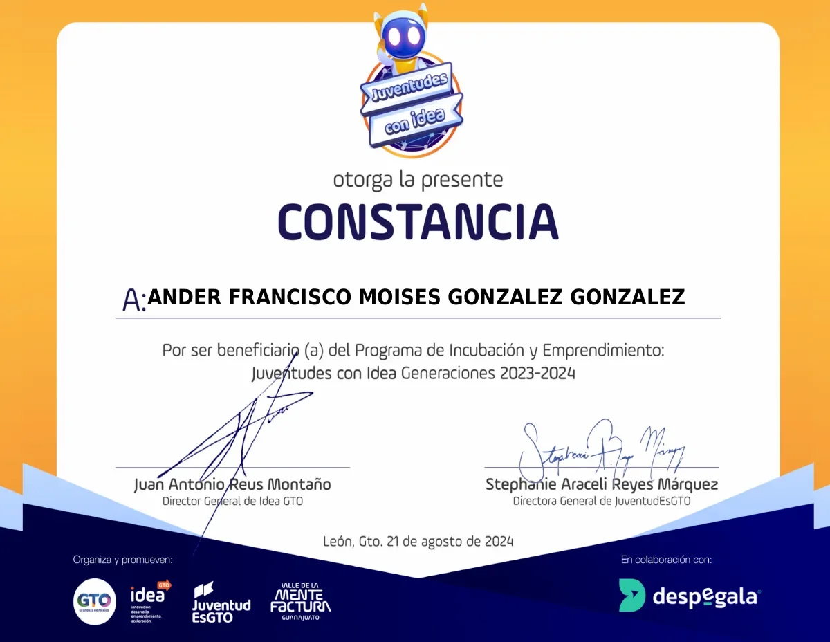 Programa de Incubación y Emprendimiento — Juventudes con Idea