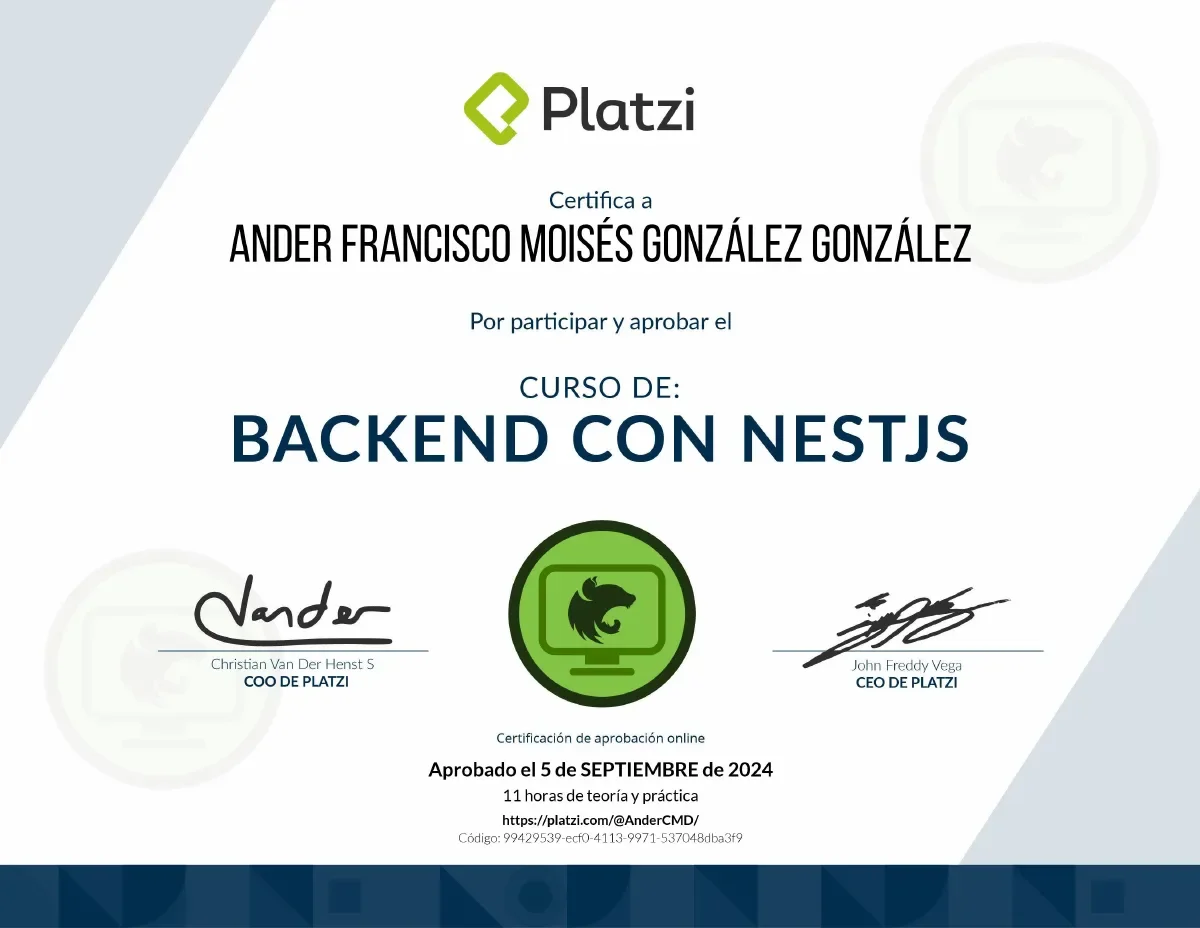 Backend con NestJS
