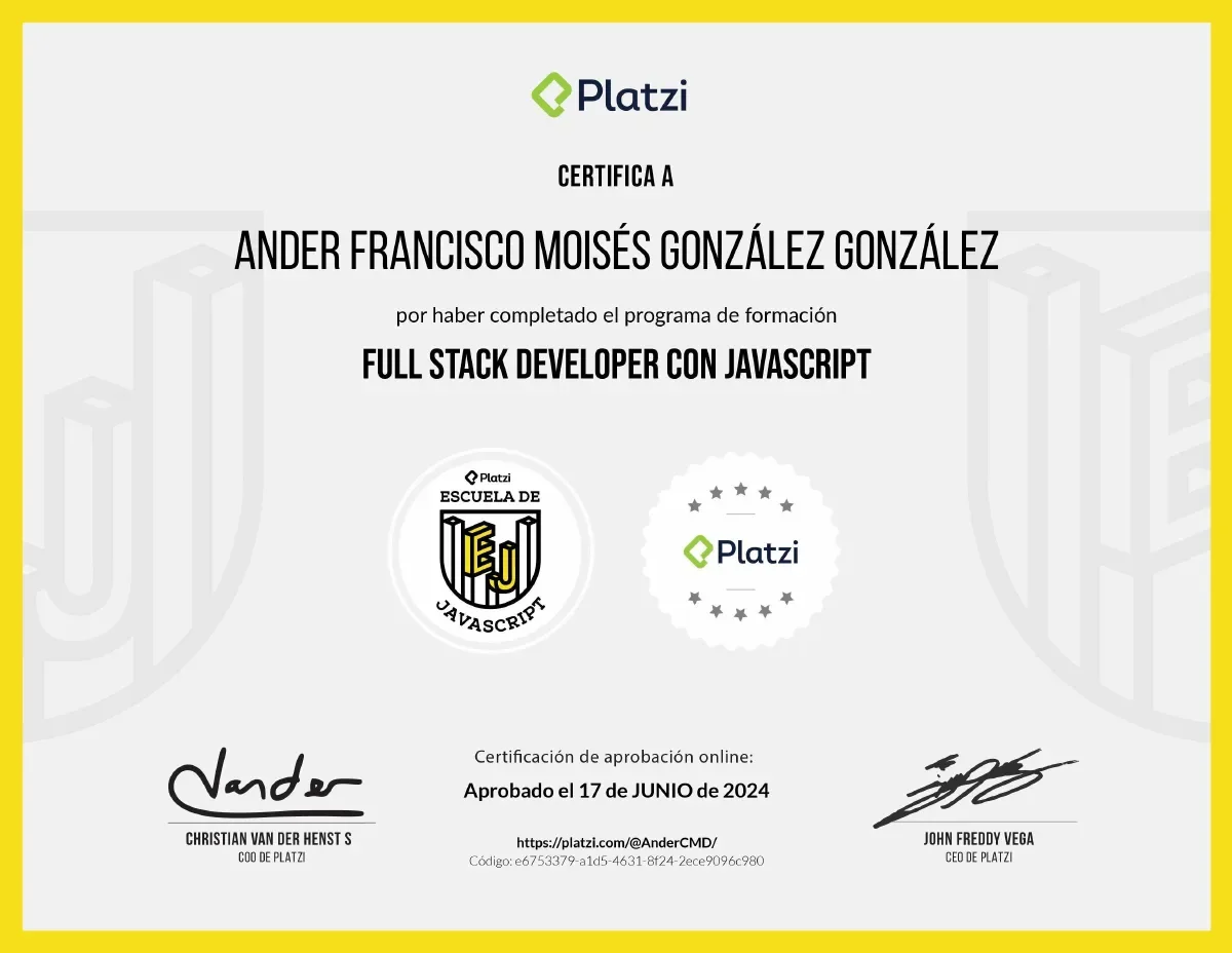Full Stack Developer con JavaScript